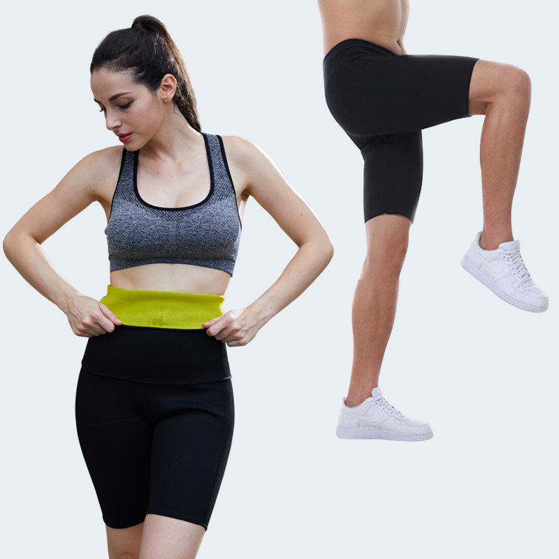 hot spa unisex five-point burst sweat pants Sports fitness shaping pants Neoprene pants Hot sale sweat shorts