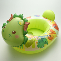Small dinosaur childrens swimming ring male baby 2 years old riding boat inflatable lifebuoy 3 infant safety anti-rollover seat ring