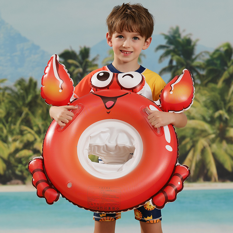Children Swimming Circle 2 Thickening Seat Ring 3 Inflatable Animal Cartoon Lifebuoy 4 Baby Armpit Floating Circle Girl 1-8 years old