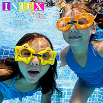 INTEX childrens swimming goggles cartoon waterproof HD big frame swimming glasses boys and girls children diving glasses 3-10 years old