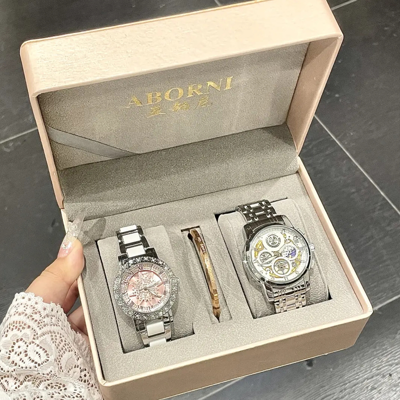 Ceramic Six-Pointed Star Snowflake Watch, High-End Women's Watch, Light Luxury Niche Couple's Birthday Gift