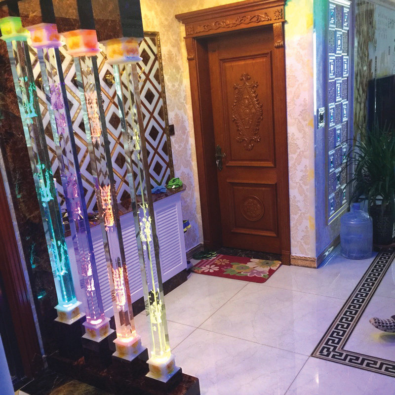 Fine grinding Crystal column glass column laser inner carved column bubble column partition screen porch corridor staircase column landscape lamp