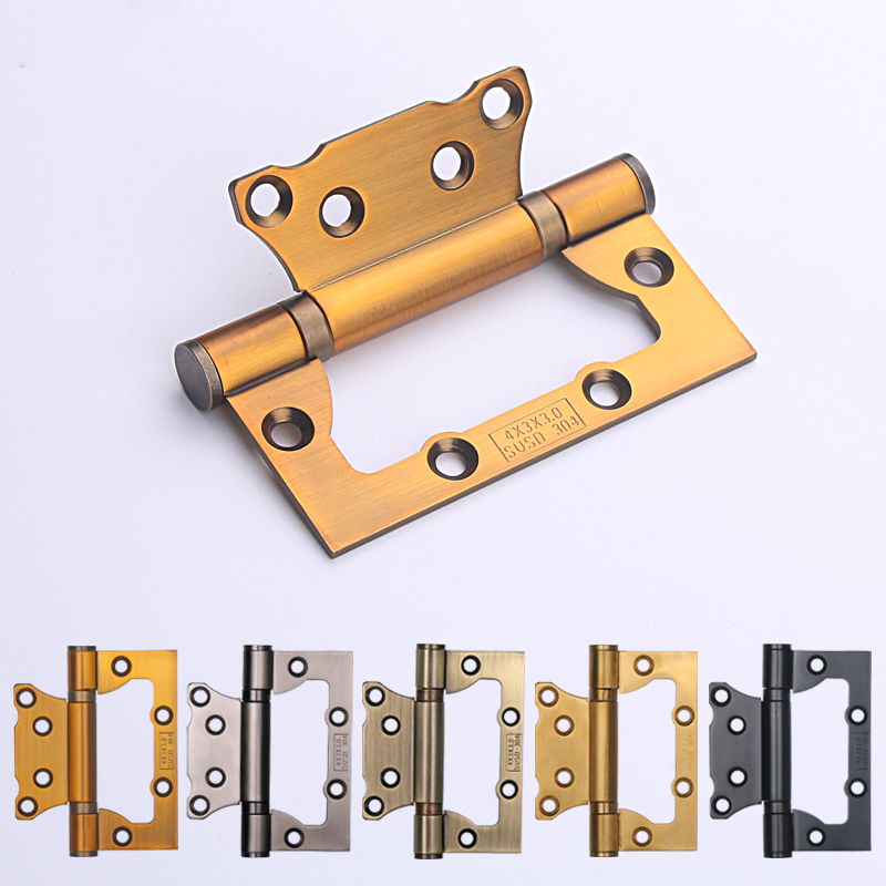 4-inch primary-secondary hinge mute hinge bearing house door primary-secondary folding-sheet thickened free-notched stainless steel loose-leaf