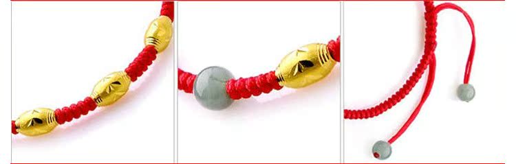 Năm sinh của dây chuyền vàng đỏ vòng chân nữ dệt tay tội lỗi dây đỏ chuyển hạt đơn giản gợi cảm lễ hội xuân xuân lắc chân vàng trắng