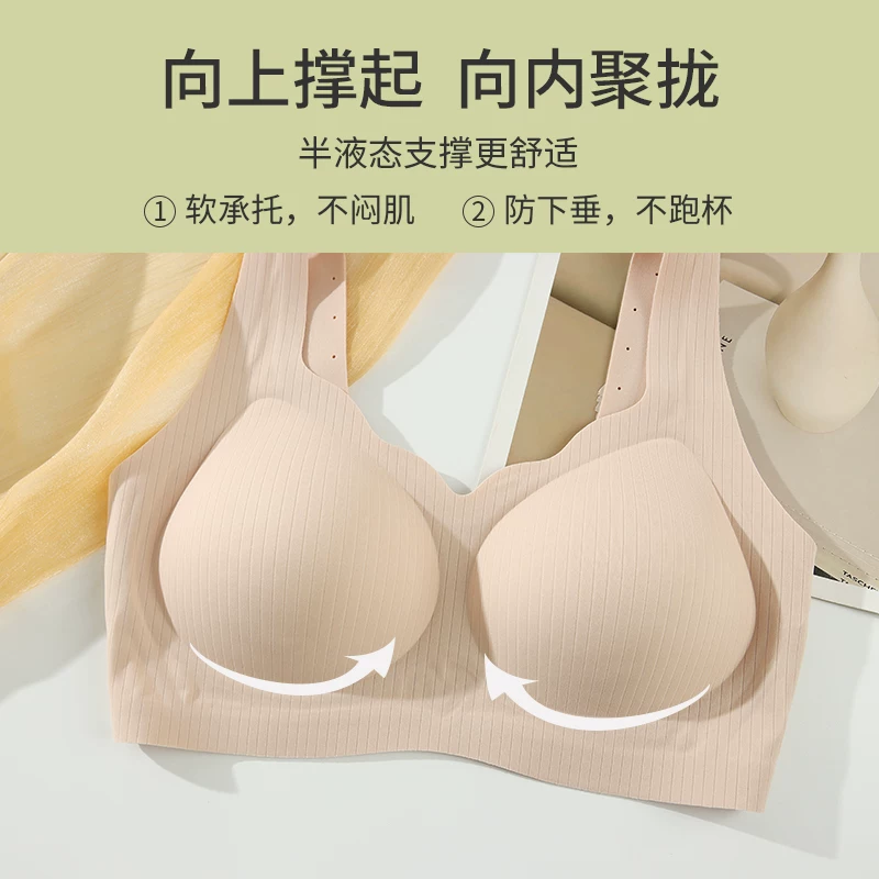 Underwear, wireless bra, thin bra top, plus size