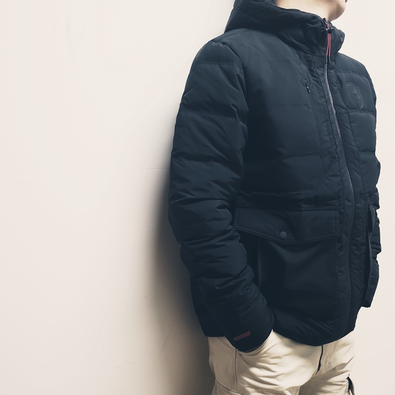 Puma Hummer Down Jacket Nam Ferrari Chung Ferrari Black Winter Sport Down Jacket 573454 - Thể thao xuống áo khoác áo khoác phao trẻ em