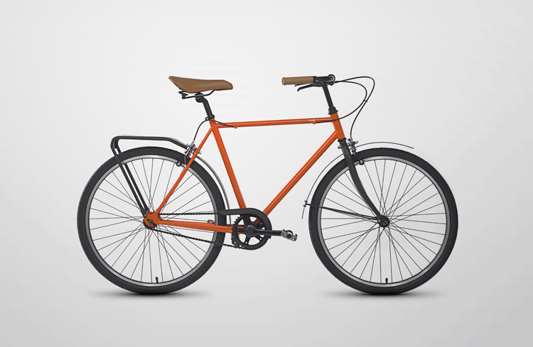 c retro bike single speed car light car casual car men's car five original sports orange