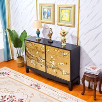 European entrance cabinet Door Painted shoe cabinet Decorative cabinet Restaurant side cabinet Living room solid wood foyer partition