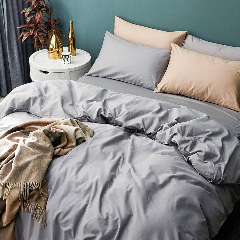 A类安全等级 大朴 纯棉缎纹磨毛纯色四件套  天猫优惠券折后￥269包邮（￥399-130）1.5~1.8米多色可选