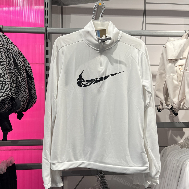 Nike Women's Running Long-Sleeved T-Shirt Half-Zip Quick-Drying Stand-Up Collar Sports and Leisure Fn2637-010-100