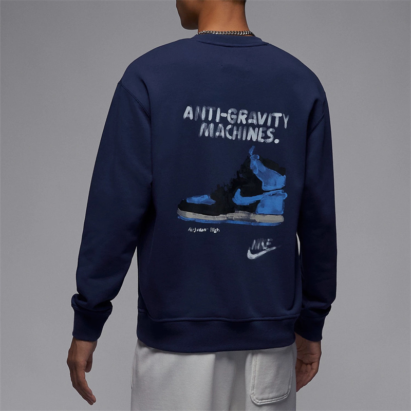 Nike Jordan Sweatshirt Pullover Men's French Terry Round Neck Knitted Sports Casual Hf1118-410