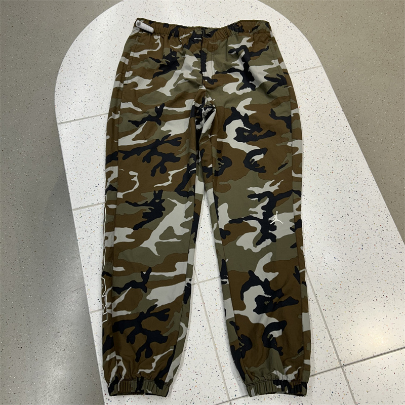 Air Jordan Workwear Camouflage Pants for Men, Sports Casual Cuffed Pants, Same Style as Cecilia Cheung, Fz3530-010-380