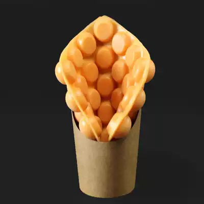 Simulation original egg waffle model nourishing egg waffle model Ice cream egg waffle model Food model custom