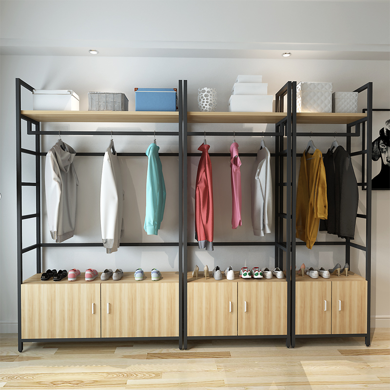 Buy Clothing shop clothes rack display rack floor coat rack Belt