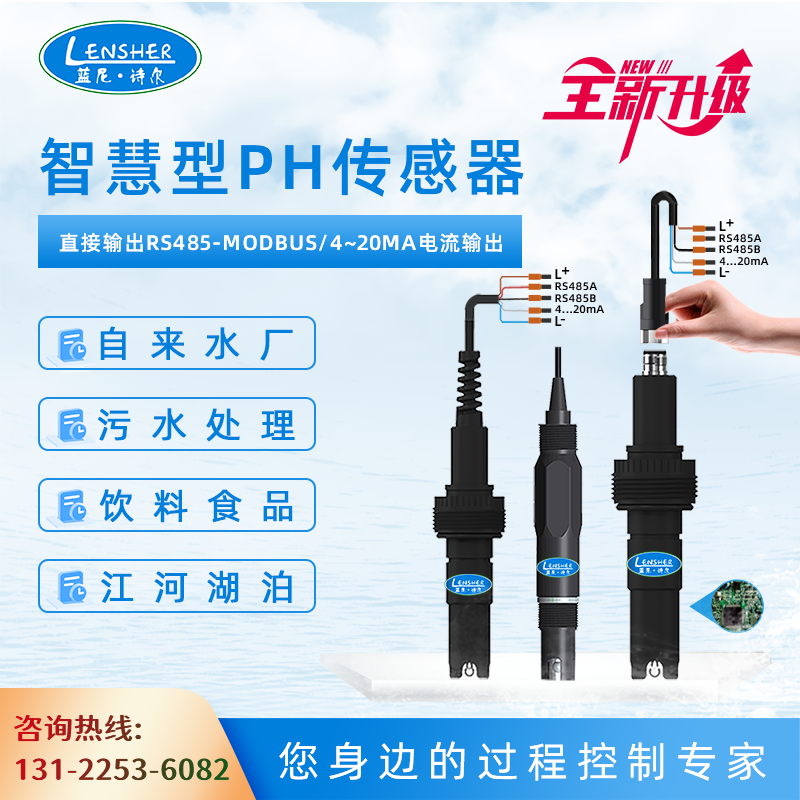 Industrial Line Water Quality PH Detector RS485 Wise Hui Type PH Sensor Monitor Acid Meter PH Electrode