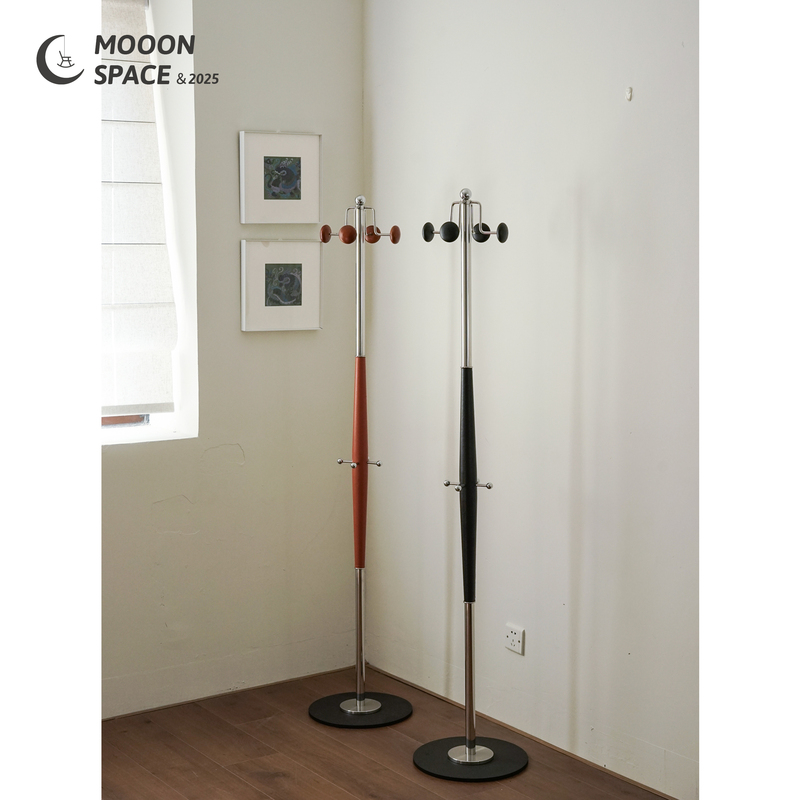 Mooon Space/Robert Coat Rack Vintage Floor-Standing Bedroom Home Entryway Simple Storage Rack