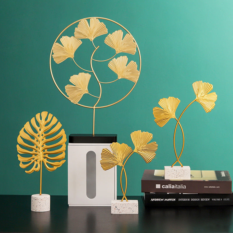 Nordic Ins Styles Creativity Light Extravagant Personality Metal Leaf Pendulum home Decorative Pint Living Room Wine Cabinet Craft Gift Hem