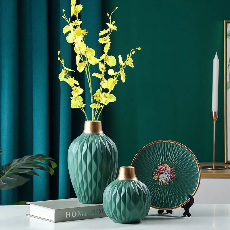 Eurostyle Upscale Vase Suit Ceramic Home Living Room Dining Room Table TV Cabinet Wine Cabinet Creative Decorations Pendulum