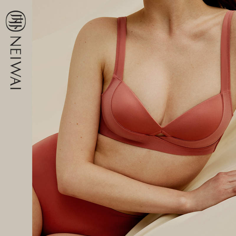 NEIWAI inner and outer mold cup under the circumference cross large chest small underwear without steel ring wide shoulder straps
