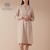 NEIWAI bên trong và bên ngoài ladies bông màu điểm dài tay nightdress đồ ngủ nhà dịch vụ thoải mái và giản dị Đêm đầm