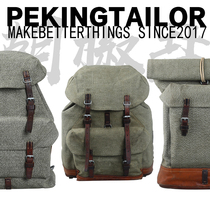 Swiss size scroll pepper salt backpack waterproof World War II canvas first year military version vintage payment link