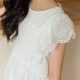 Girls Lace Flying Sleeve Dress 2022 Summer White Sweet Princess Dress Western Style Big Children's Cotton Short Sleeve Skirt