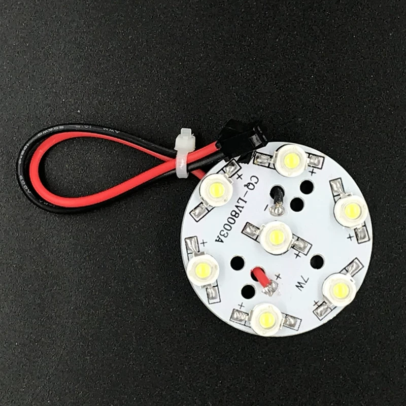 Đèn LED công suất cao 1W hạt với đế nhôm 3W 5W 7*1W ấm/đèn downlight trắng hướng dẫn theo dõi bảng đèn 1WLED