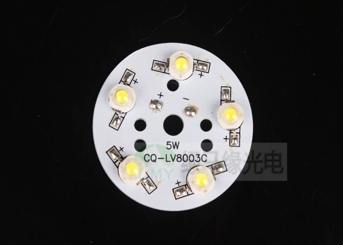 Đèn LED công suất cao 1W hạt với đế nhôm 3W 5W 7*1W ấm/đèn downlight trắng hướng dẫn theo dõi bảng đèn 1WLED