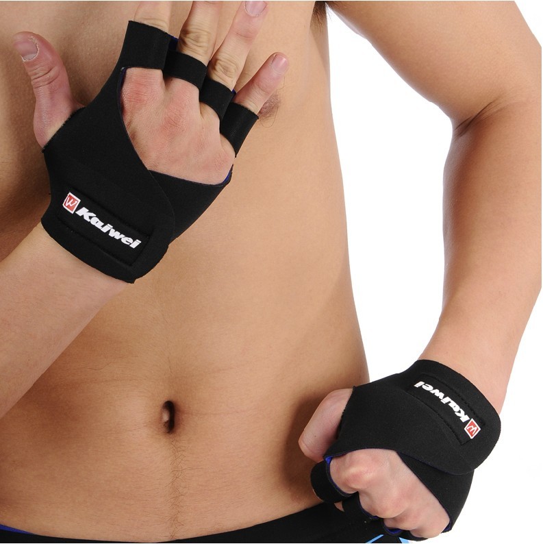 Kewey 0604 Palm Sheath Sport Fitness Gloves Riding half finger Gloves Weightlifting anti-slip wheel slip protection