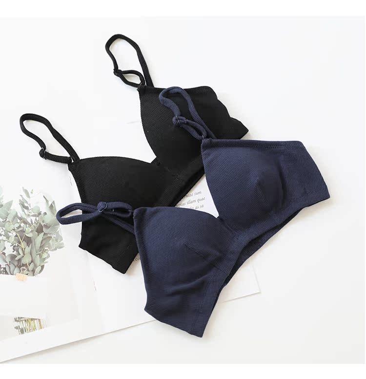 Nhỏ vũ trụ kẹo màu tam giác đơn giản cup áo ngực bông ngực pad mặc bikini bình thường đồ lót