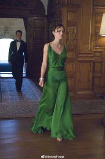 Atonement matching retro large backless dress satin