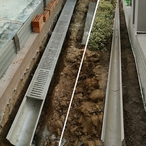 Drain U-shaped groove finished resin concrete drainage ditch stainless steel gap drain sink cover plate sewer