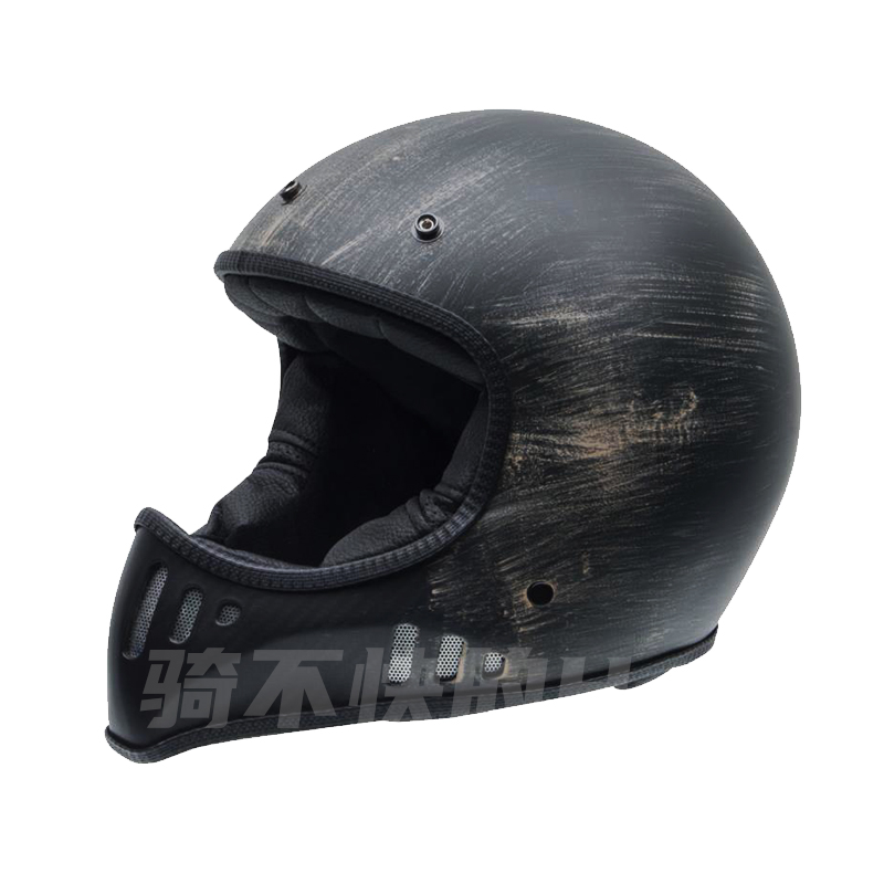 NZI Imported Carbon Fiber Retro Locomotive sports car sports car All four-season male and female safety helmet with goggles