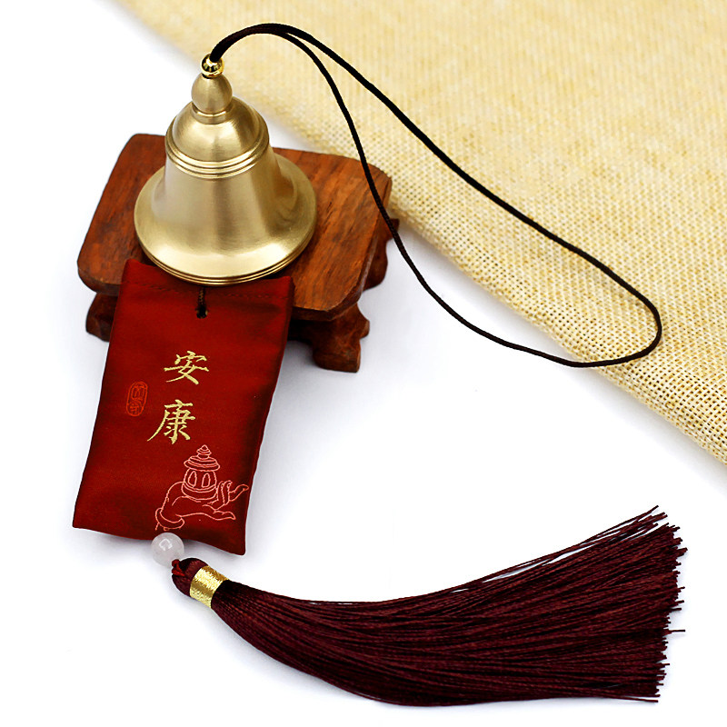 Creative royal guard incense bag Copper bell Clang Ancient style Pure copper blessing wind bell Peace amulet Car pendant Graduation gift