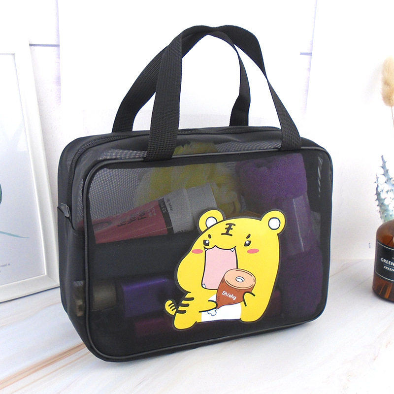 Mesh Wash Bag Large Capacity Female Bath Containing Bag Men's Portable Bath Pocket Bathing Basket Portable Folding Bath