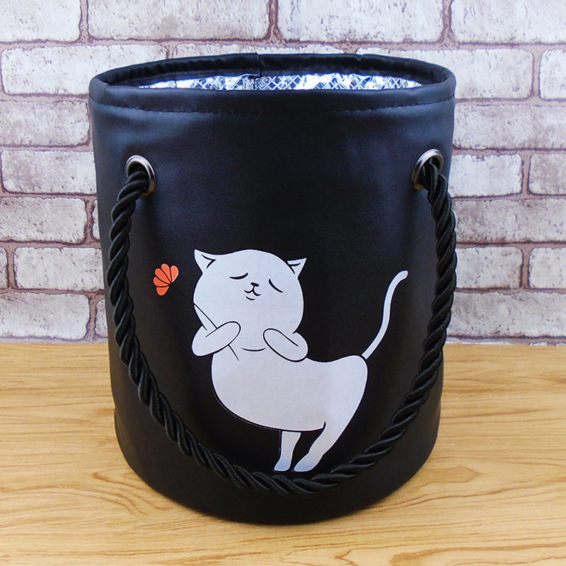 Kitten barrel bath basket with bathbasket folded bathbag men bathroom bag female fitness bath bag