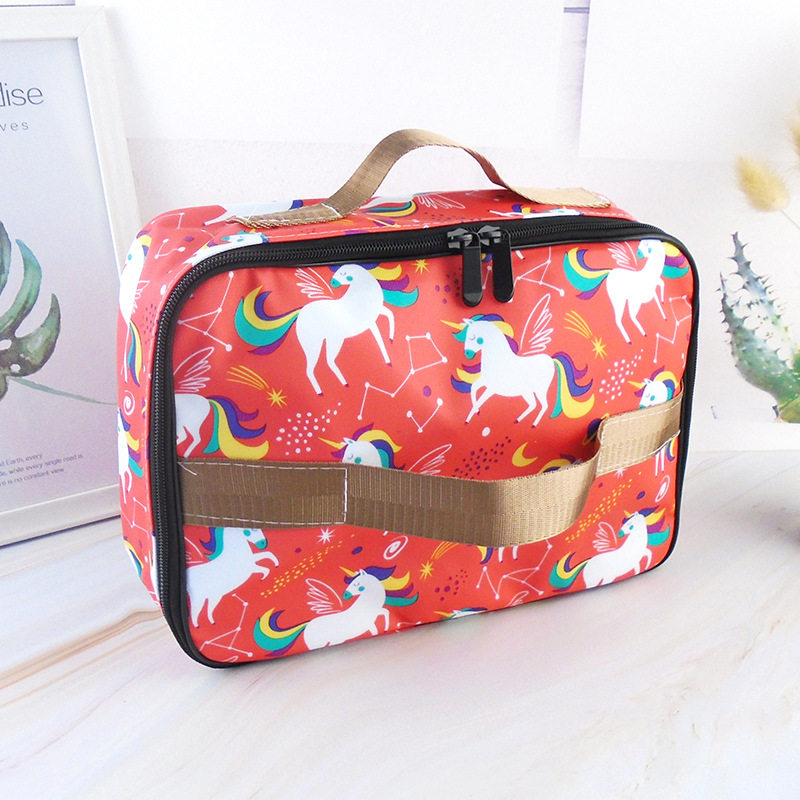 Double Carry Hand Lunchbox Day Style Handbag for work family Lunch Bag With Cute Large Capacity Cartoon Containing Lunch Bag