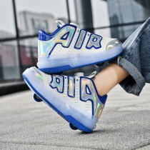 Heelys shoes for boys summer new student heelys shoes with double pulleys invisible Internet celebrity pulley shoes princess heelys shoes for women