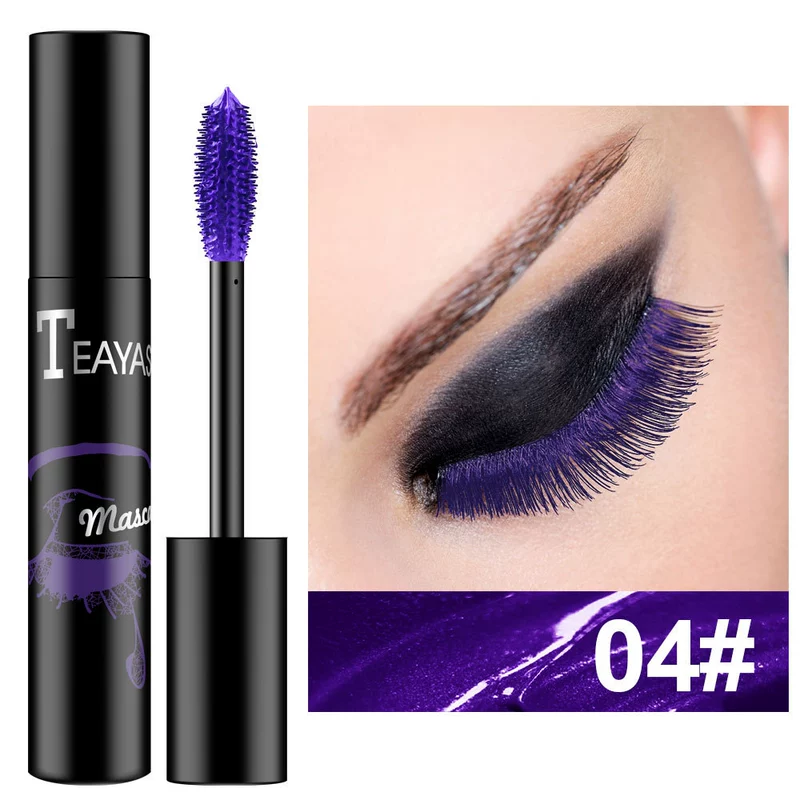 Mascara màu kéo dài dày đặc màu xanh xanh tím vàng bạc đồng huỳnh quang màu xanh lá cây không nở - Kem Mascara / Revitalash