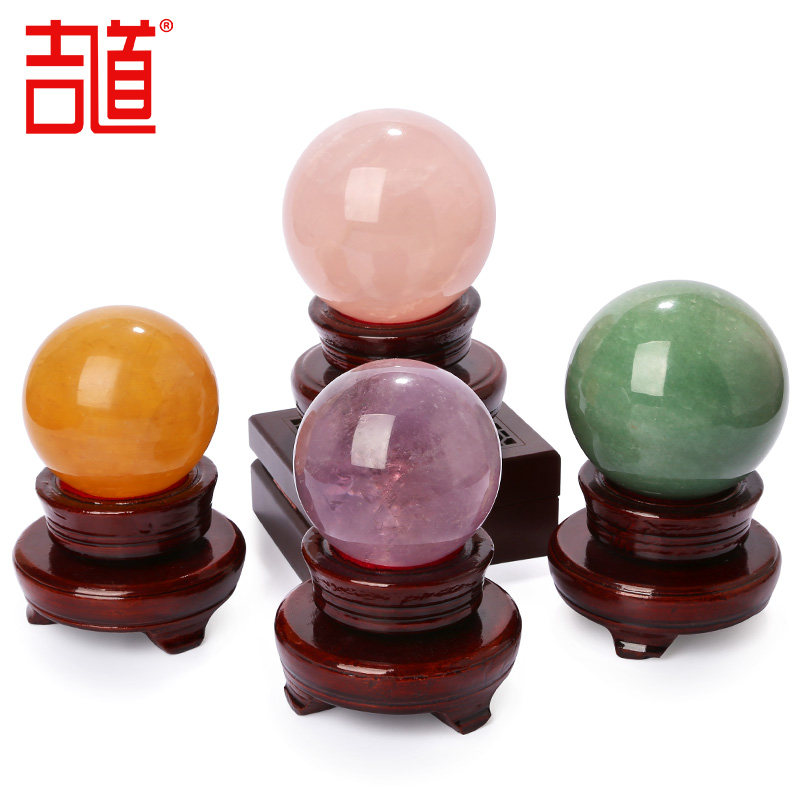 Ji Rou Crystal Ball Fittings Powder Crystal Ball Crystal Purple Crystal Meaning Fengshui Ball Fittings