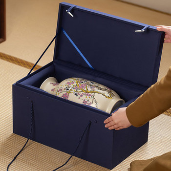 High-end ceramic porcelain vase antique toy packaging box custom rectangular brocade box gift collection empty box gift box