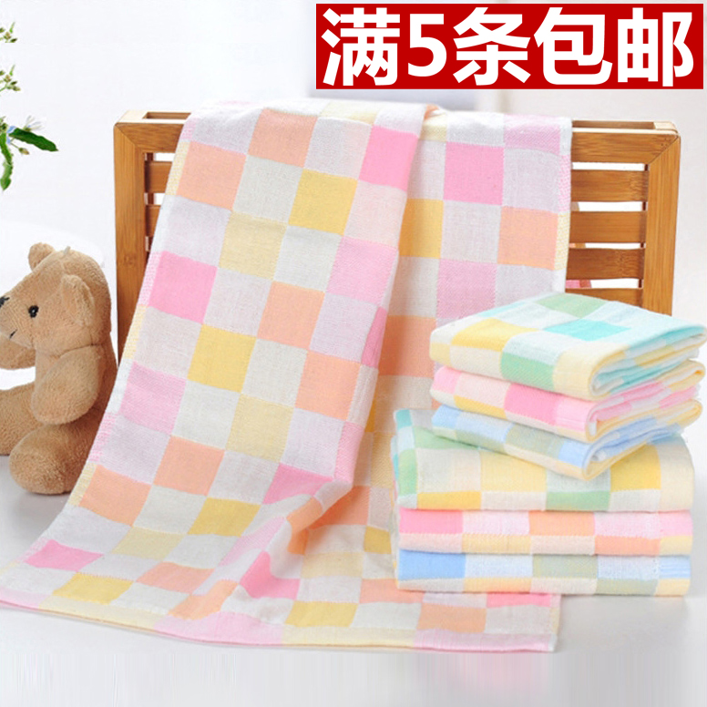 Pure cotton towel wash face gauze children's towel soft absorbent baby towel face towel saliva towel