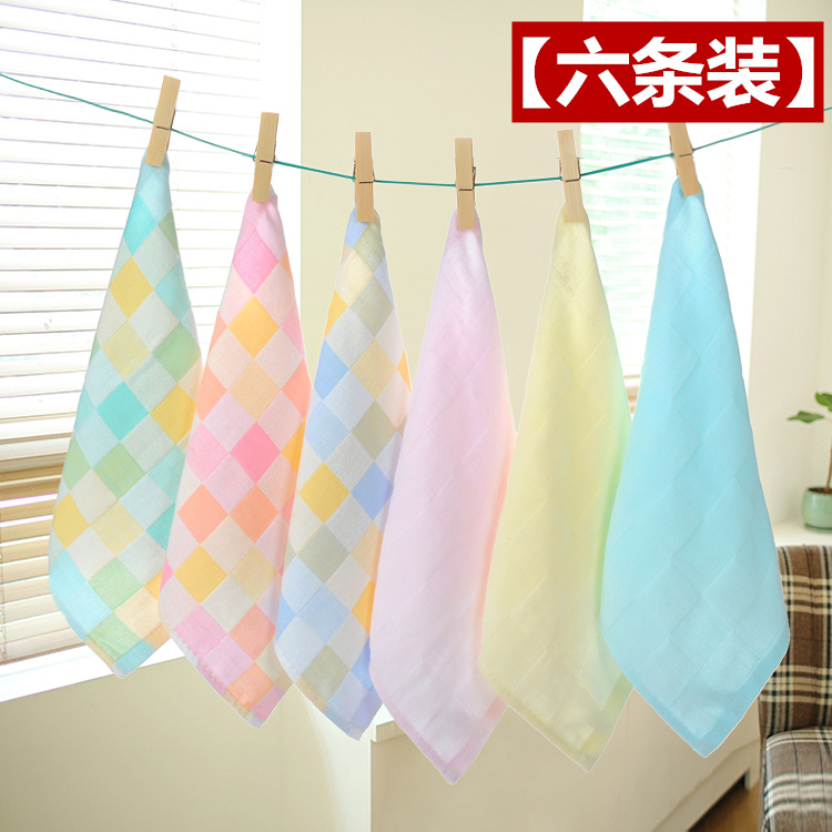 Pure cotton square towels towel baby saliva towel newborn wash face towels baby little square towel handkerchief gauze square towel-Taobao
