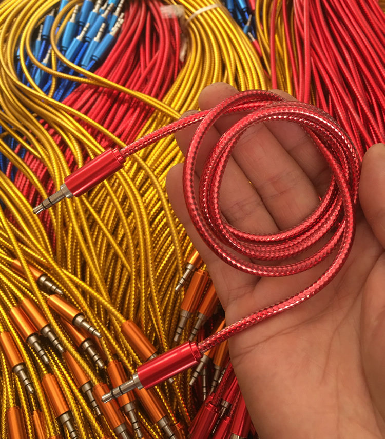 hifi fever shock absorber net 3 5 male-to-male audio line pair recording line AUX car car audio line