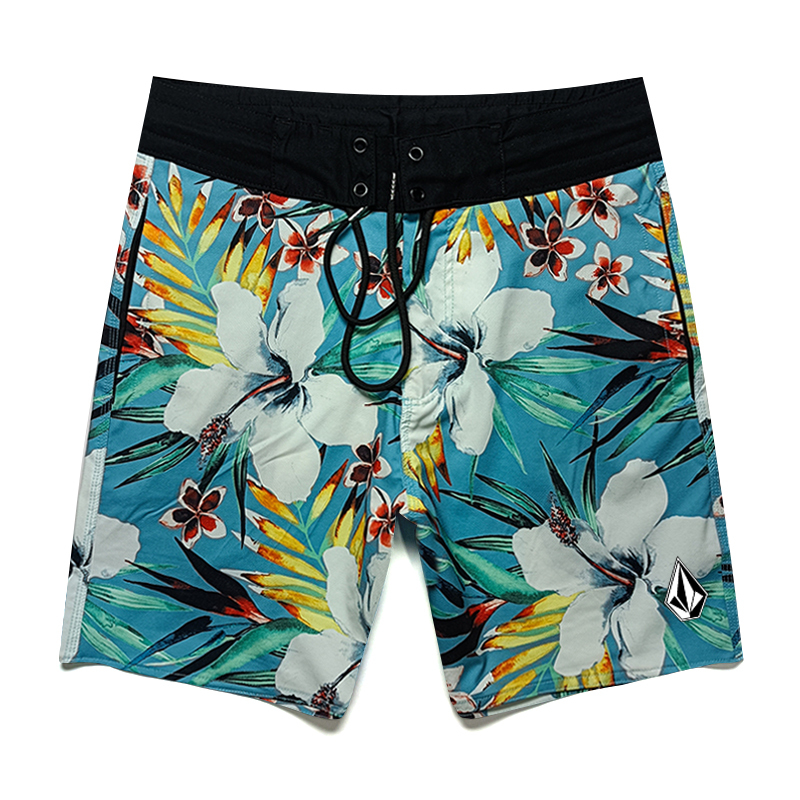 Quick-Drying Sports 2025 New Men's Loose Beach Pants Five-Point Surf Pants Digital Print Youth Short Swimming Trunks