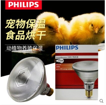 Philips Infrared Insulation Light Bubble 175W 250W 375W for heating food heating and drying bulb