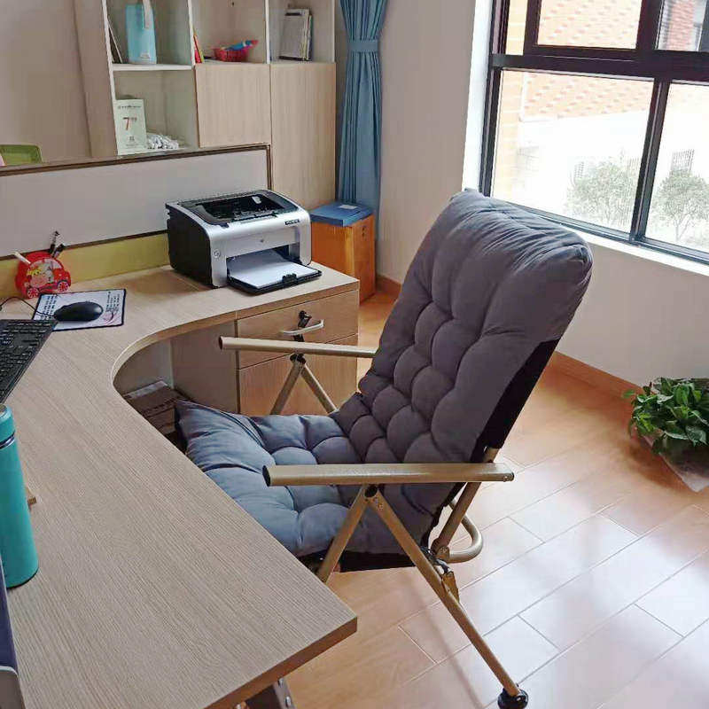 Folding chair Portable home leisure chair Lazy back chair Office lunch break nap bedroom Dormitory chair