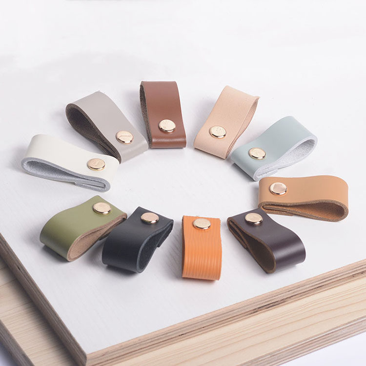 Leather leather leather leather leather leather leather leather leather cow leather children collision single hole cabinet door handle