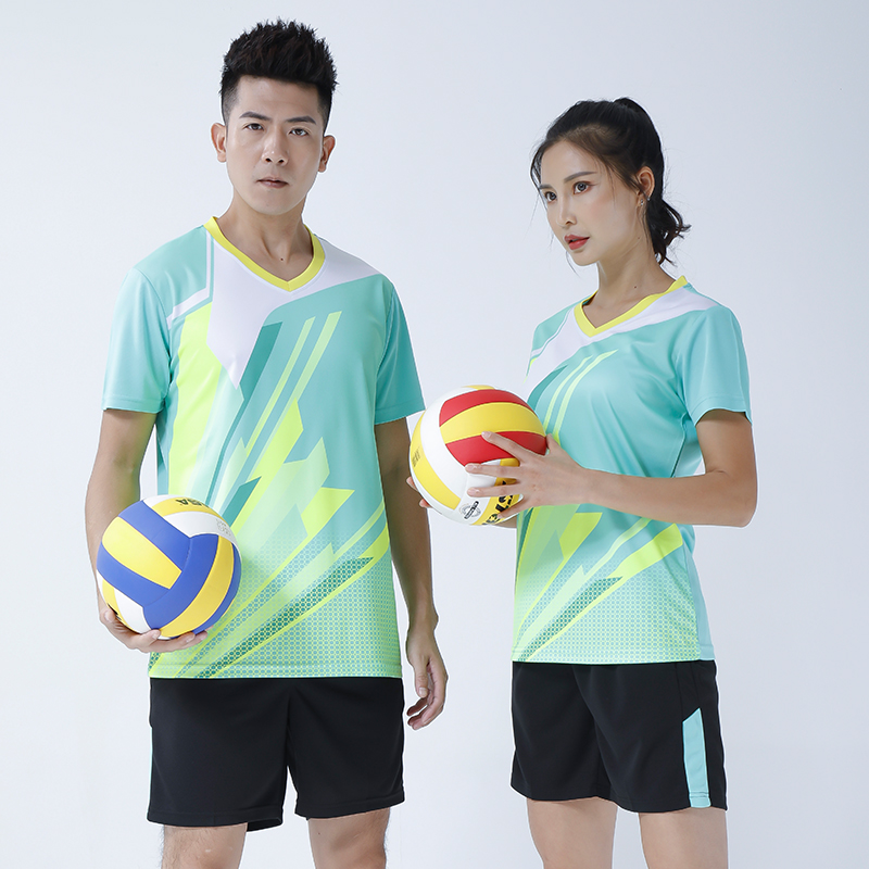 New Volleyball suit sleeveless men and women custom breathable volleyball coat training team clothing short sleeve mark