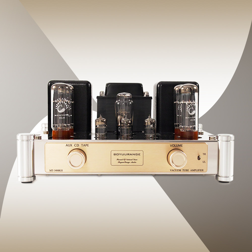 Bo Zhiyun EL34 high-power bile Machine fever Electronic Tube push-pull pure power amplifier REISONG audio direct sales